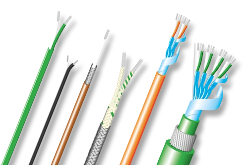 Thermocouple cables in PVC, fibreglass and PFA insulation
